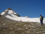 In vista del ghiacciaio Goletta e della Granta Parei