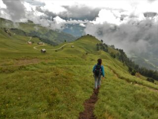 Discesa dal passo Poma