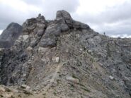 un tratto impervio del sentiero