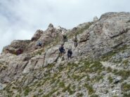 la placca rocciosa attrezzata con catene