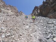 la discesa dal Passo Fiorio Ratti
