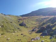 la conca di salita e la cima