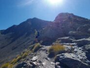 sulla cresta prima dell'anticima 