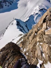 La cresta di salita del Corno del Teodulo