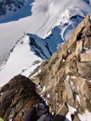 La cresta di salita del Corno del Teodulo