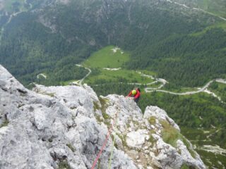 Sull'ultimo tiro, quasi in vetta.