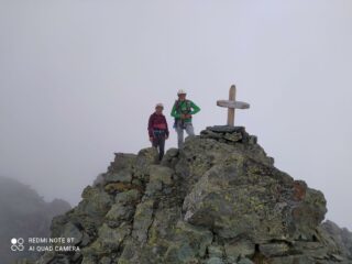 Lorella e Grawal in vetta sulla Punta Sud.