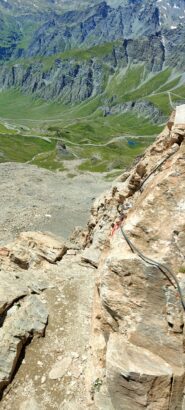 Il terrazzino dove fare la discesa in corda doppia 