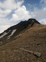 Dal colle verso la punta Bassac Nord