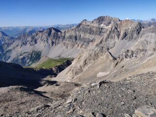 Il vallone di salita dalla punta Argentiere
