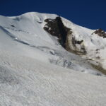 La parete dopo il crollo.