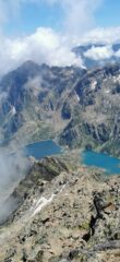 Lago Chiotas e lago Brocan dalla vetta