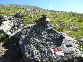 bivio a 2540m: si prende a sinistra per la Rossa di Sea