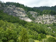 Falesia dall'inizio dell'avvicinamento