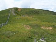 La dorsale sommitale nei pressi della cima.