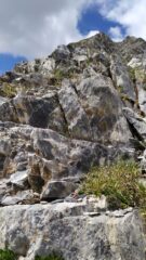 Alla base della cresta di salita