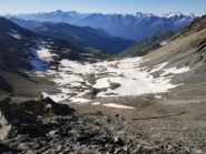 Vallone di salita visto dall'Artanavaz.