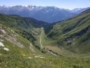 La Comba di Planaval ammirata dalla sterrata durante il rientro.