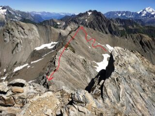  Salita alla prima cima e cresta per avvicinarsi alla Malatrà.