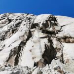 Nuovo accesso dal ghiacciaio verso il rifugio