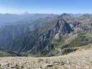 Vista su Viso e cascata del Pis dalla cresta finale