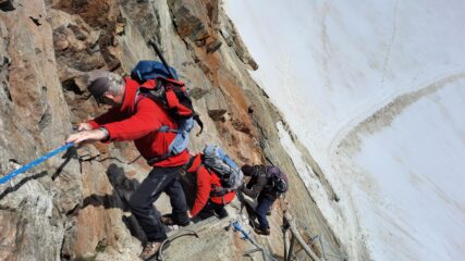 la salita al rif.Gnifetti negli anni è molto cambiata