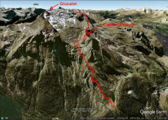 Percorso dal Lago Arpone alla Cima di Bard