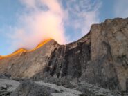 La parete alle prime luci dell'alba 