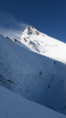 creste che fumano lassu' sul dom oggi..