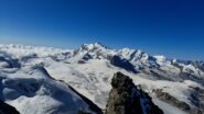 Dalla cima verso il gruppo del Rosa