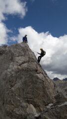 la breve doppia al termine delle difficolta'..