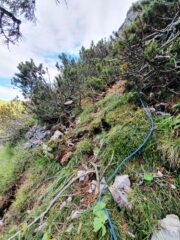 il terzo tiro (erboso) visto dalla sosta di L2