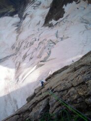 Il ghiacciaio di Fréboudze visto dagli ultimi tiri