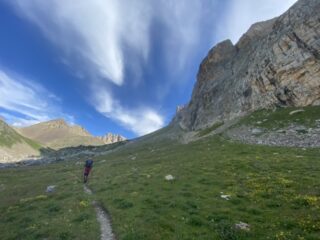 Traccia di salita dal vallone Chardonnet 