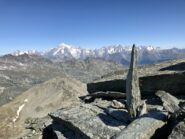 Dalla vetta sguardo verso il Bianco