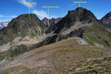 La cresta dal colle verso la Punta di Verdona