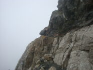 tratto attrezzato poco prima della vetta