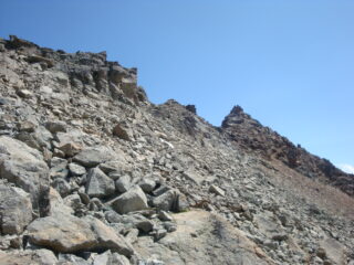 col des Trois Capucins in salita
