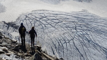 Gliderferner, molto crepacciato.