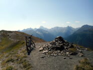 in cima con vista Monviso