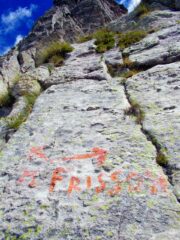 il bivio per le due vie di salita