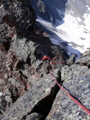 tratto di arrampicata sul filo aereo e non banale..