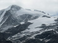 vista sul Gran Paradiso, con ghiacciaio ridotto in basso