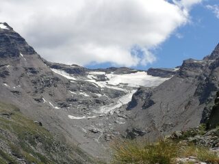vista sul ghiacciaio del Grand Etret, ai minimi termini