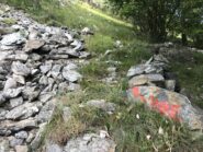 Indicazione della via dal sentiero