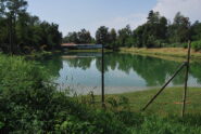 Uno dei due laghi vita a Ghemme, prima di salire sull’argine