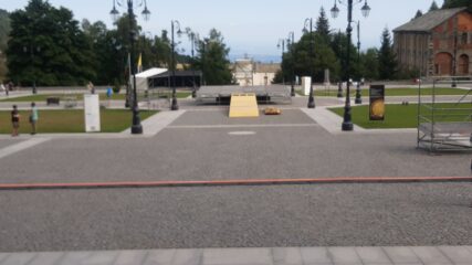Lavori in corso ad Oropa in vista della V Centenaria di domenica 29-08