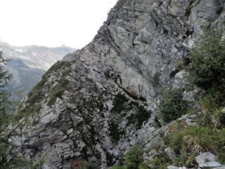 Passaggio critico prima della Bocchetta di Ragozzo