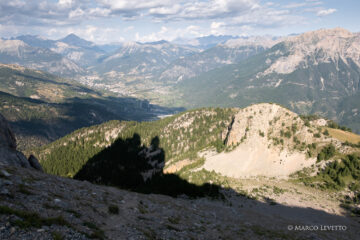L'ombra delle Tenailles, al ritorno. Sfondo Briancon