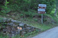 La partenza a Vernosse dopo il ponte sul Buthier